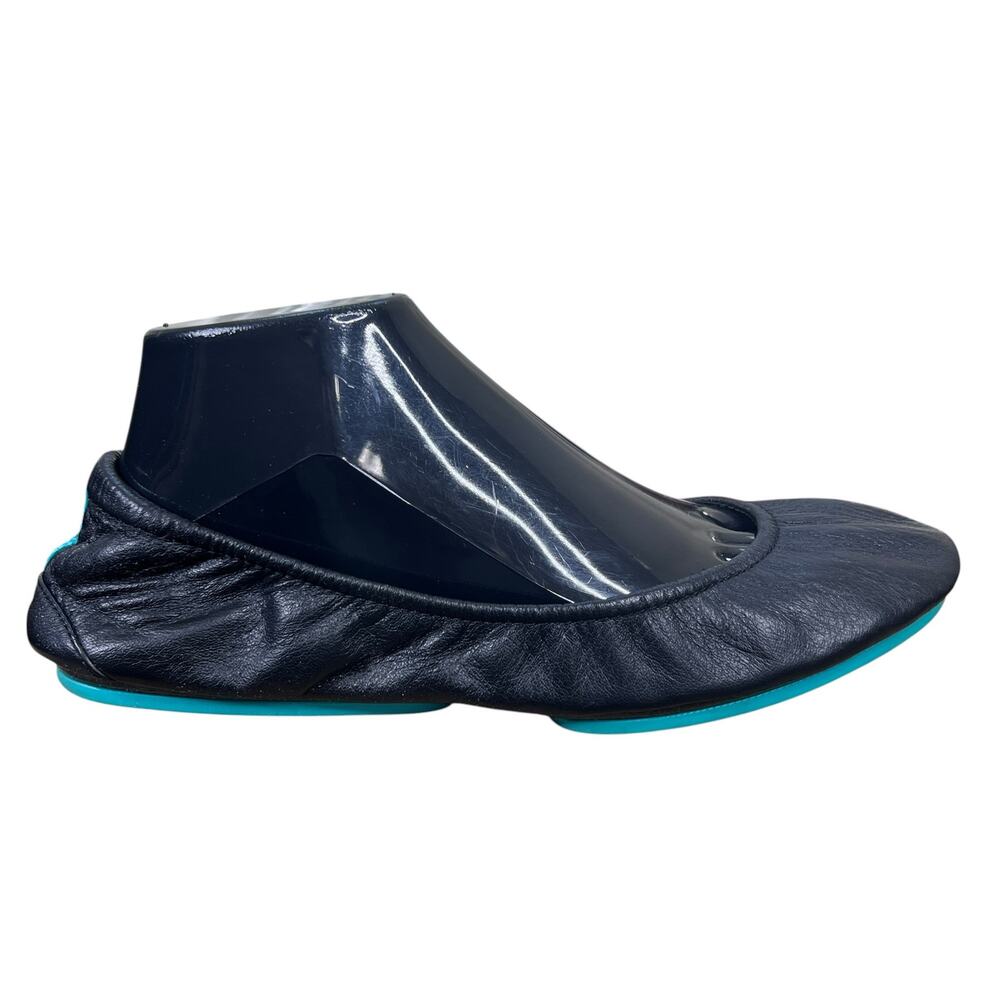 Tieks Women’s Black Leather Slip On Ballet Flats Size 9